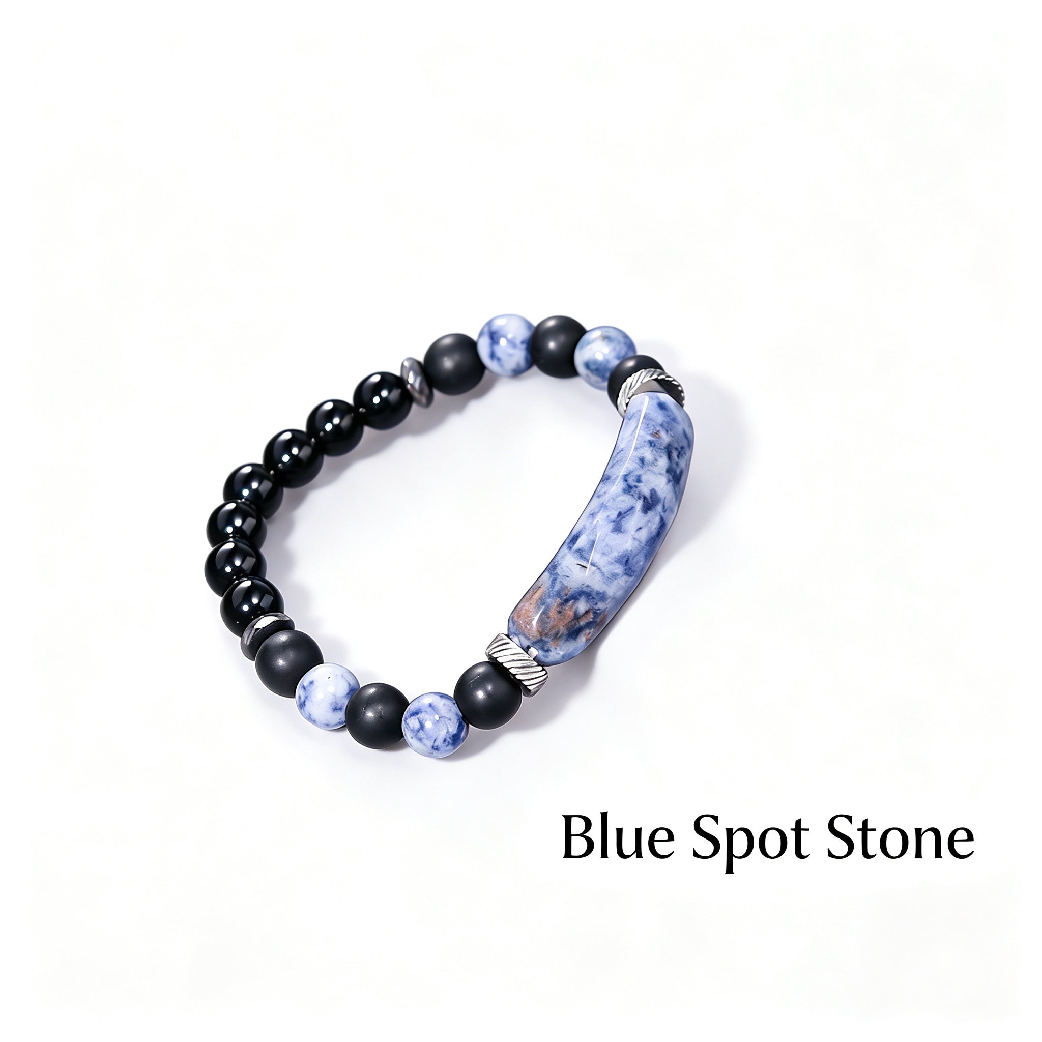 RYS Natural Crystal Beaded Bracelet - Handmade Agate & Tiger Eye Wristband