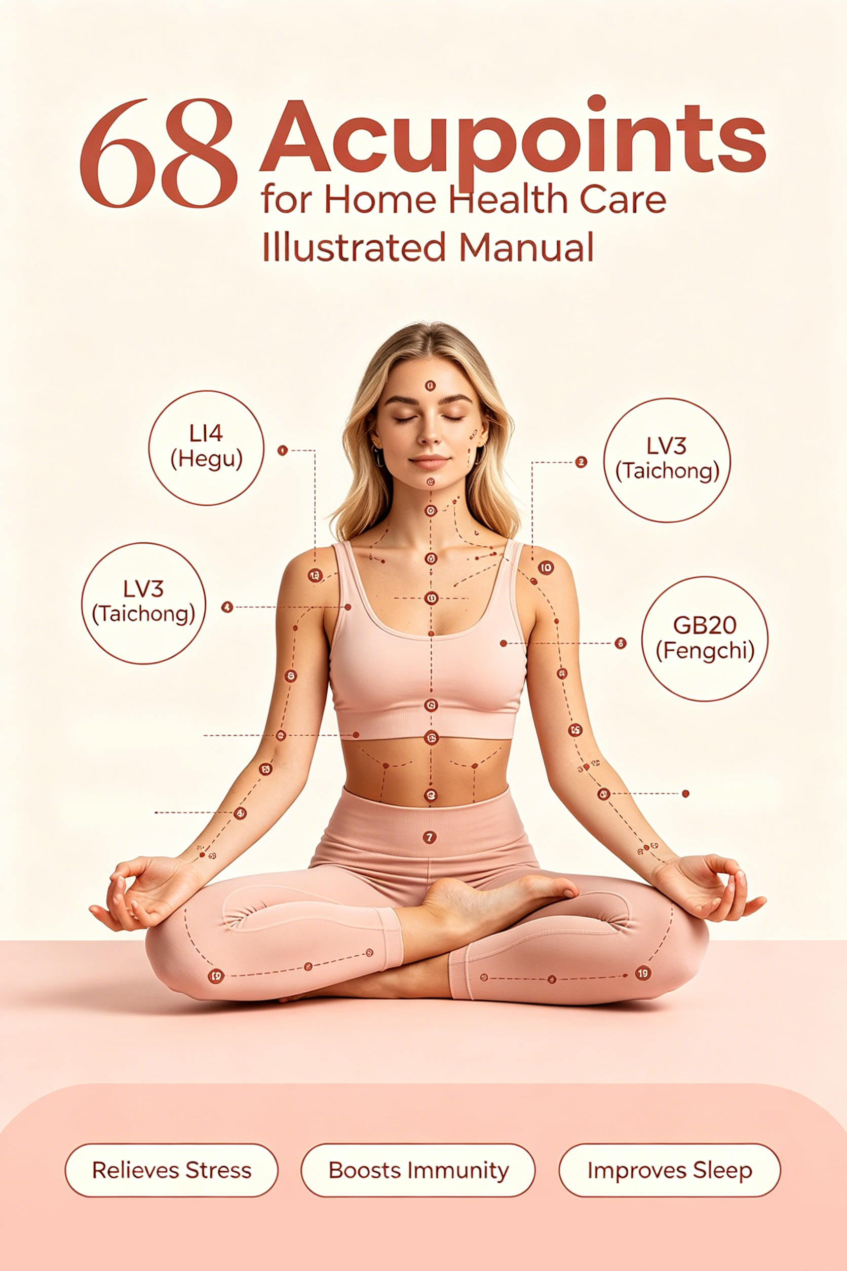 SML English Version 68 Home Wellness Acupoints Illustrated Guide – Beginner Meridian Massage Manual