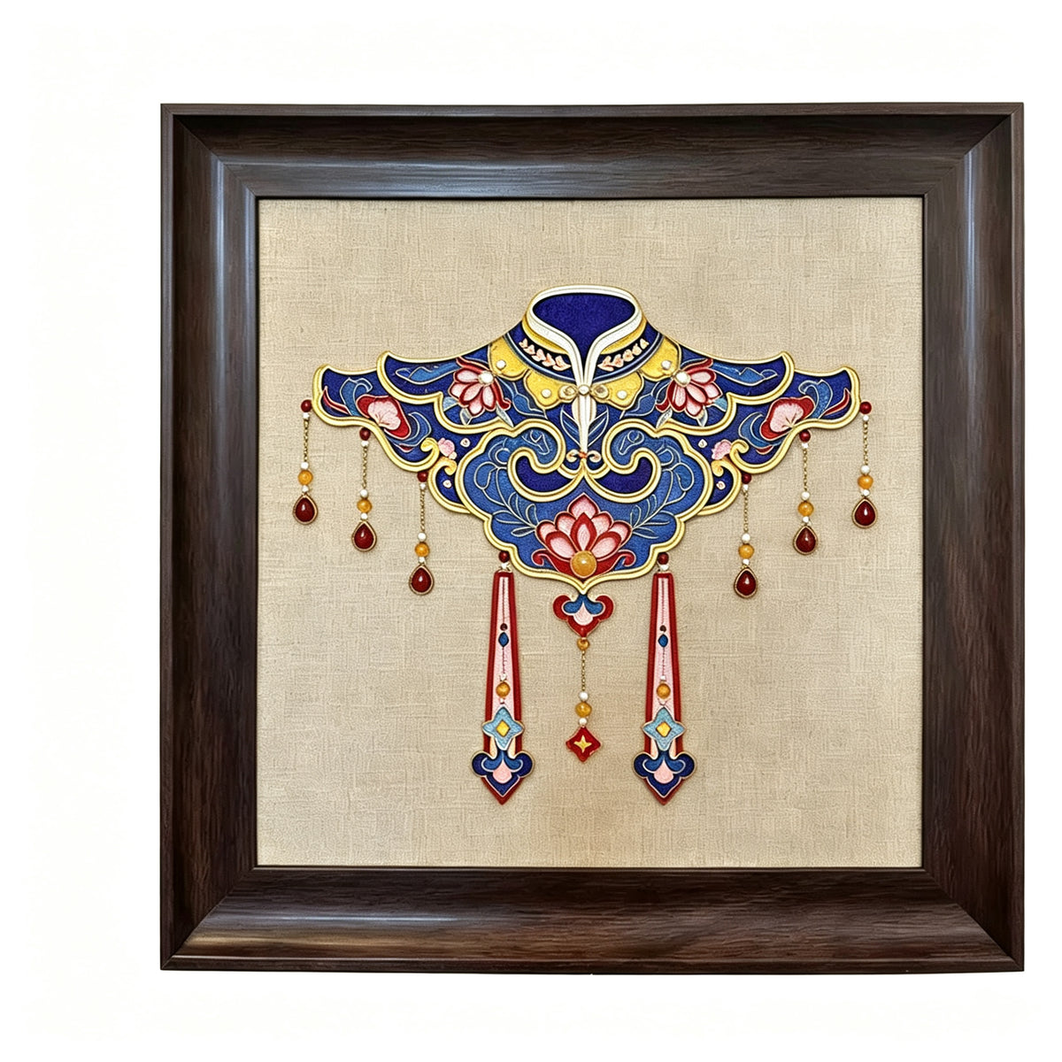 PXWG Chinese Cloud Shoulder Cloisonne DIY Craft Kit Non‑Heritage Enamel Wire Painting Handmade Cultural Activity Gift Home Wall Decor Ornament