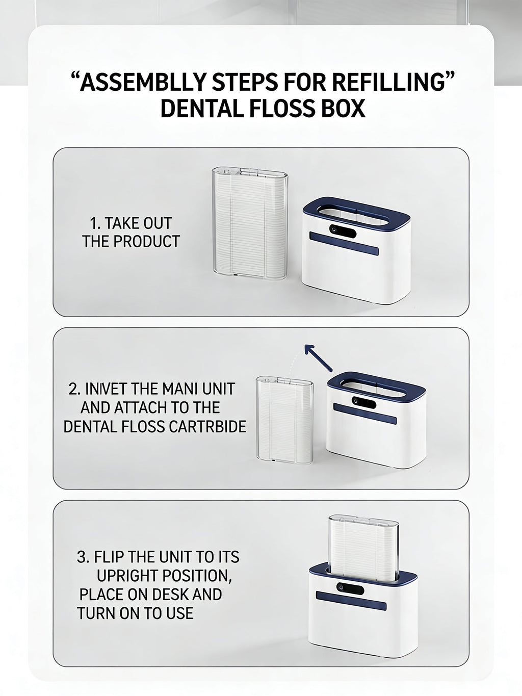 EST Automatic Sensor Dental Floss Dispenser with Refillable Floss Picks