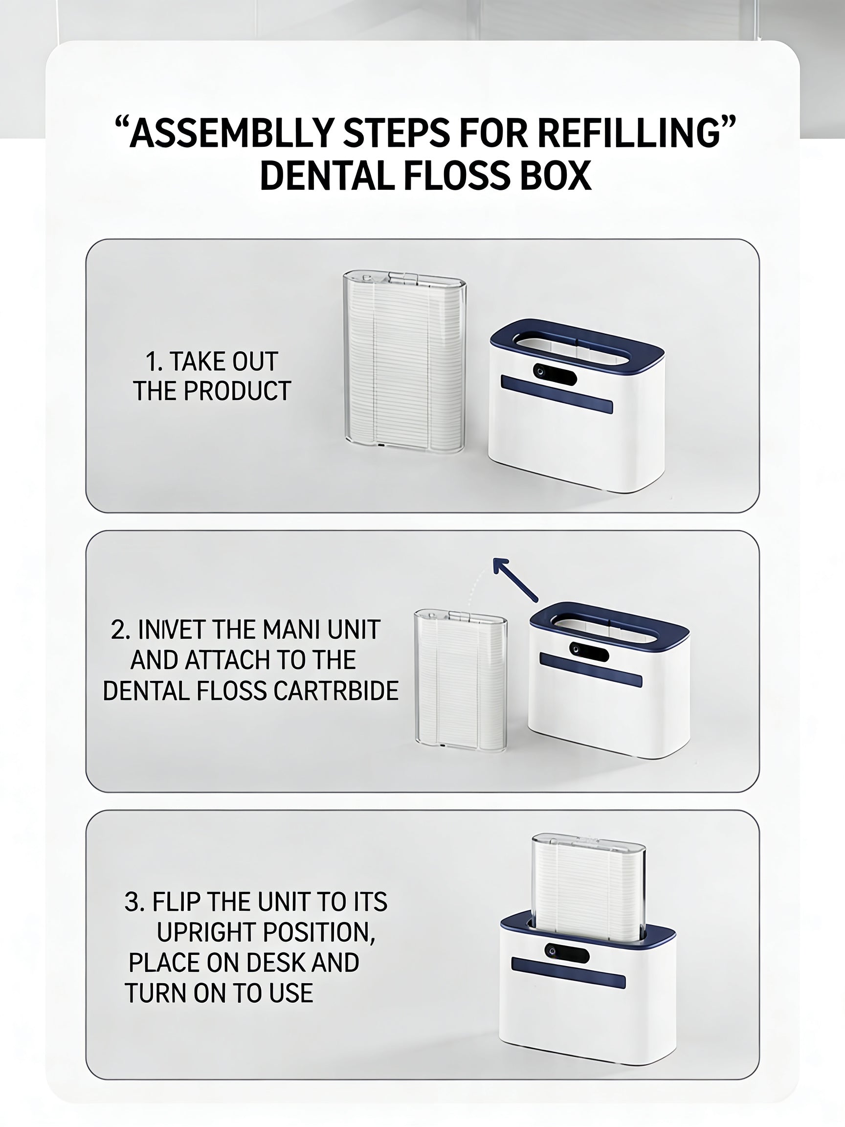 EST Automatic Sensor Dental Floss Dispenser with Refillable Floss Picks