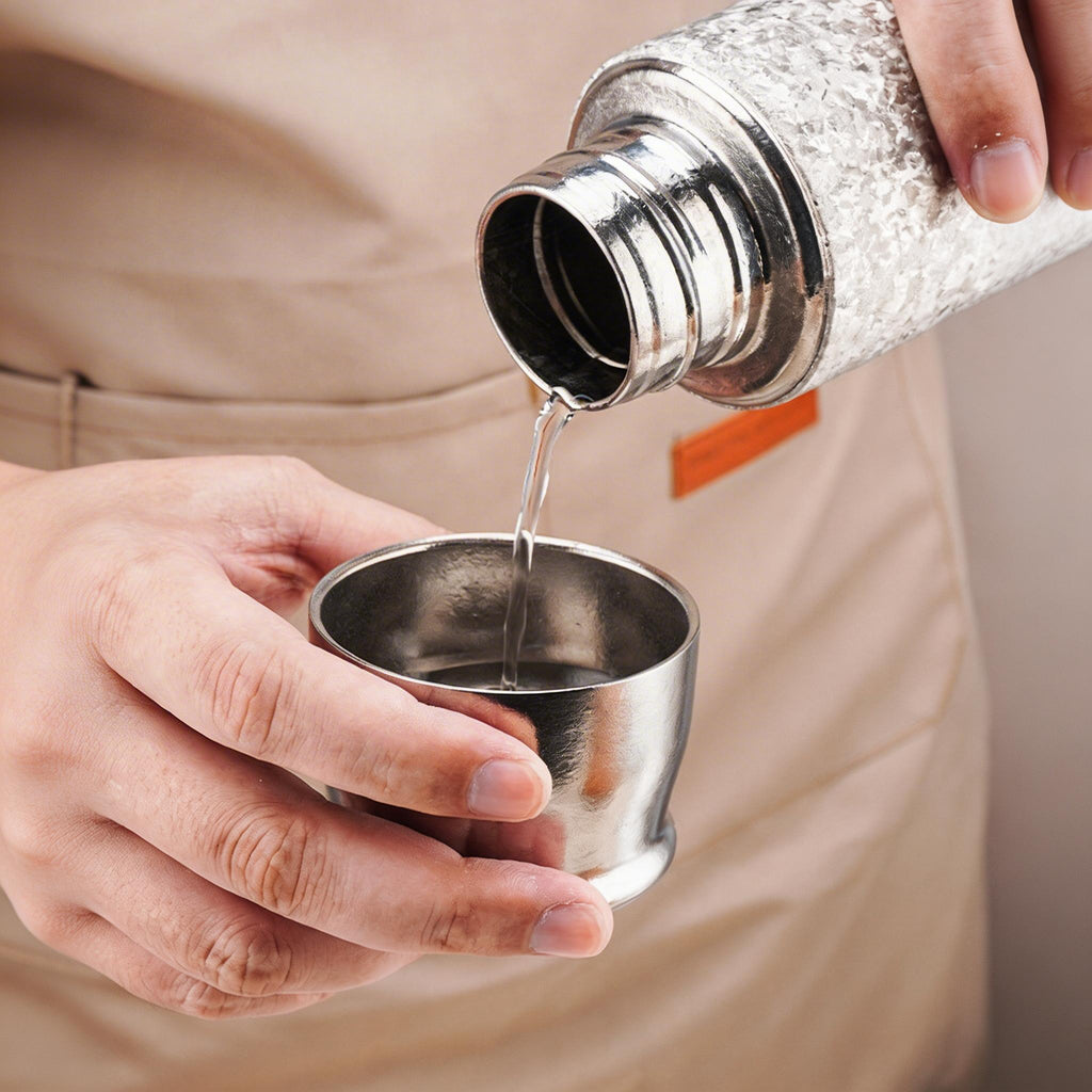 SNR Reiner Titan Magnetischer Isolierbecher, 390ml Doppelwandiger Vakuum-Teezubereitungsbecher