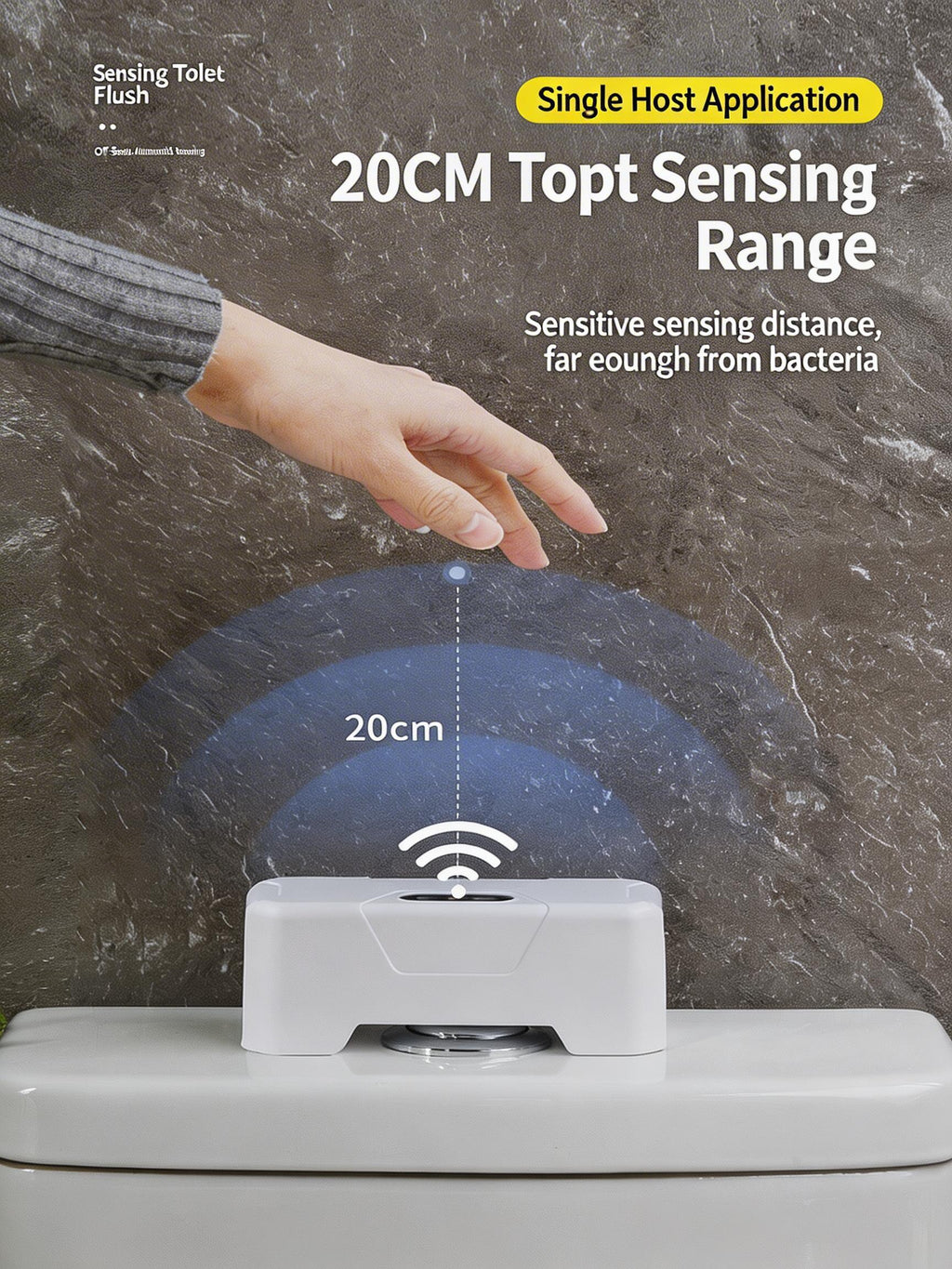 EST Rechargeable Infrared Motion Sensor Toilet Flush Kit | Automatic Hands-Free Toilet Flusher