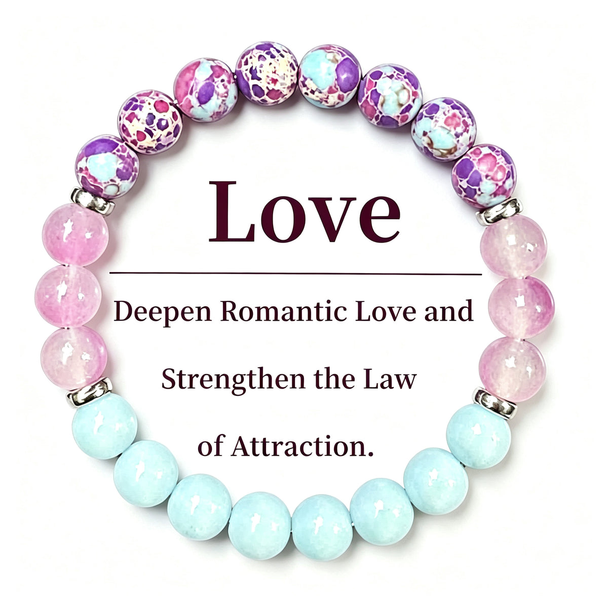 XDU Handmade 8‑mm Artificial Crystal Beaded Bracelet Unisex Bohemian Stackable Decorative Wrist Jewelry