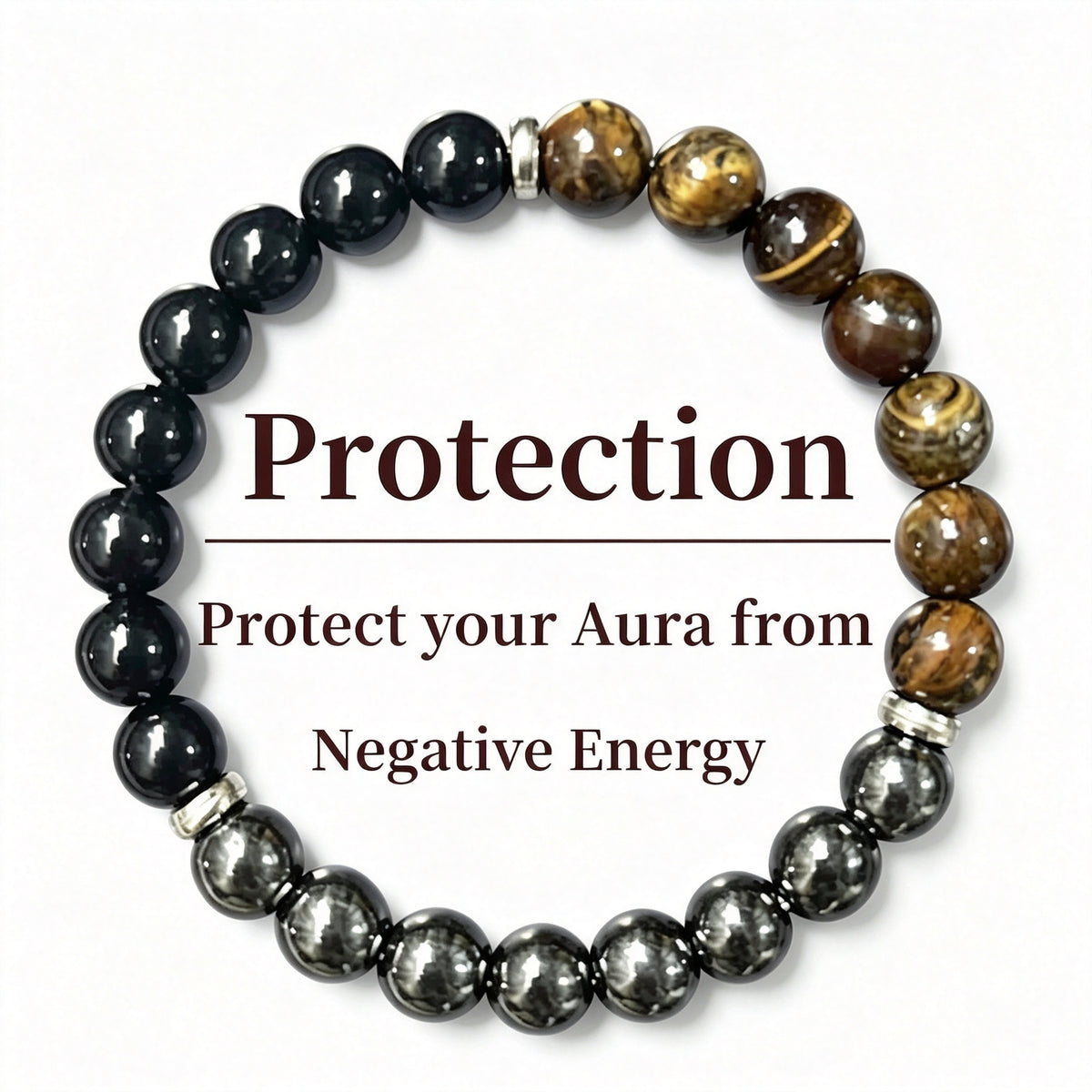 XDU Handmade 8‑mm Artificial Crystal Beaded Bracelet Unisex Bohemian Stackable Decorative Wrist Jewelry