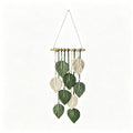 JXG Handwoven Macrame Leaf Wall Hanging Boho Cotton Rope Wall Tapestry for Bedroom Living Room Balcony Home Decor