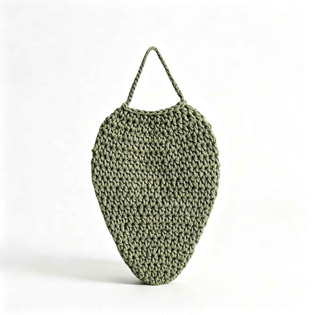 JXG Handwoven Cotton Strawberry Shape Wall Hanging Storage Bag Kitchen Fruit Vegetable Organizer Ins Home Decor