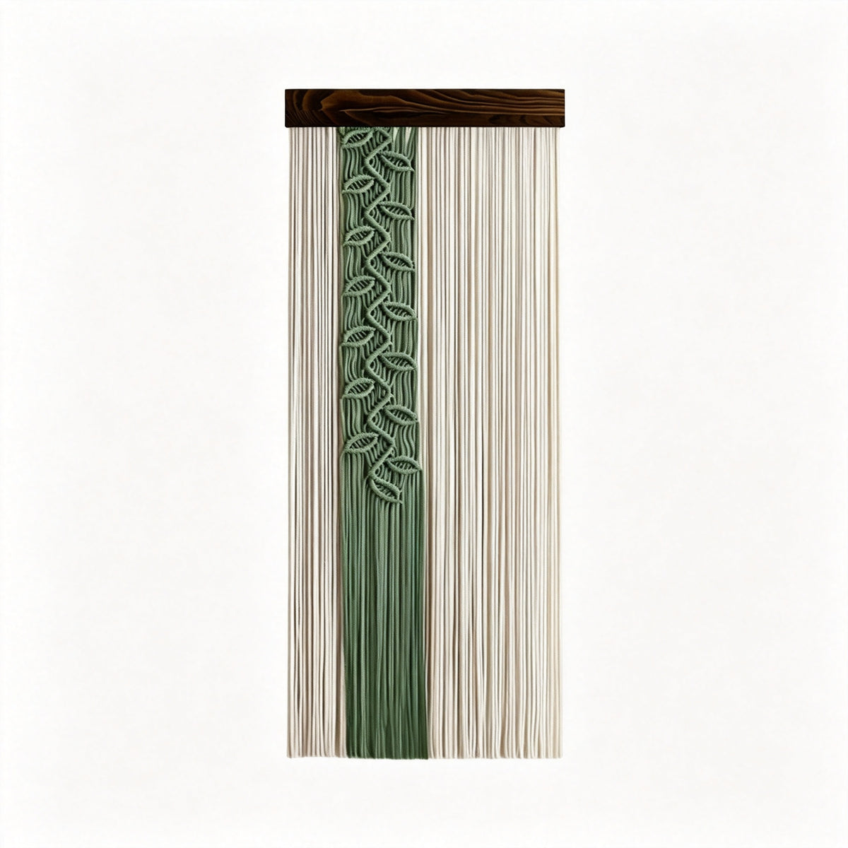 JXG Custom Handwoven Leaf Tassel Wall Hanging Cotton Wooden Board Boho Macrame Wall Decor for Home Decoration