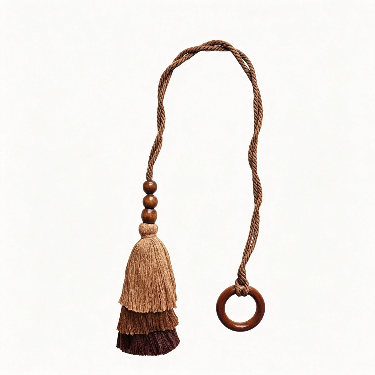 JXG Handwoven Cotton Curtain Tieback Set of 2