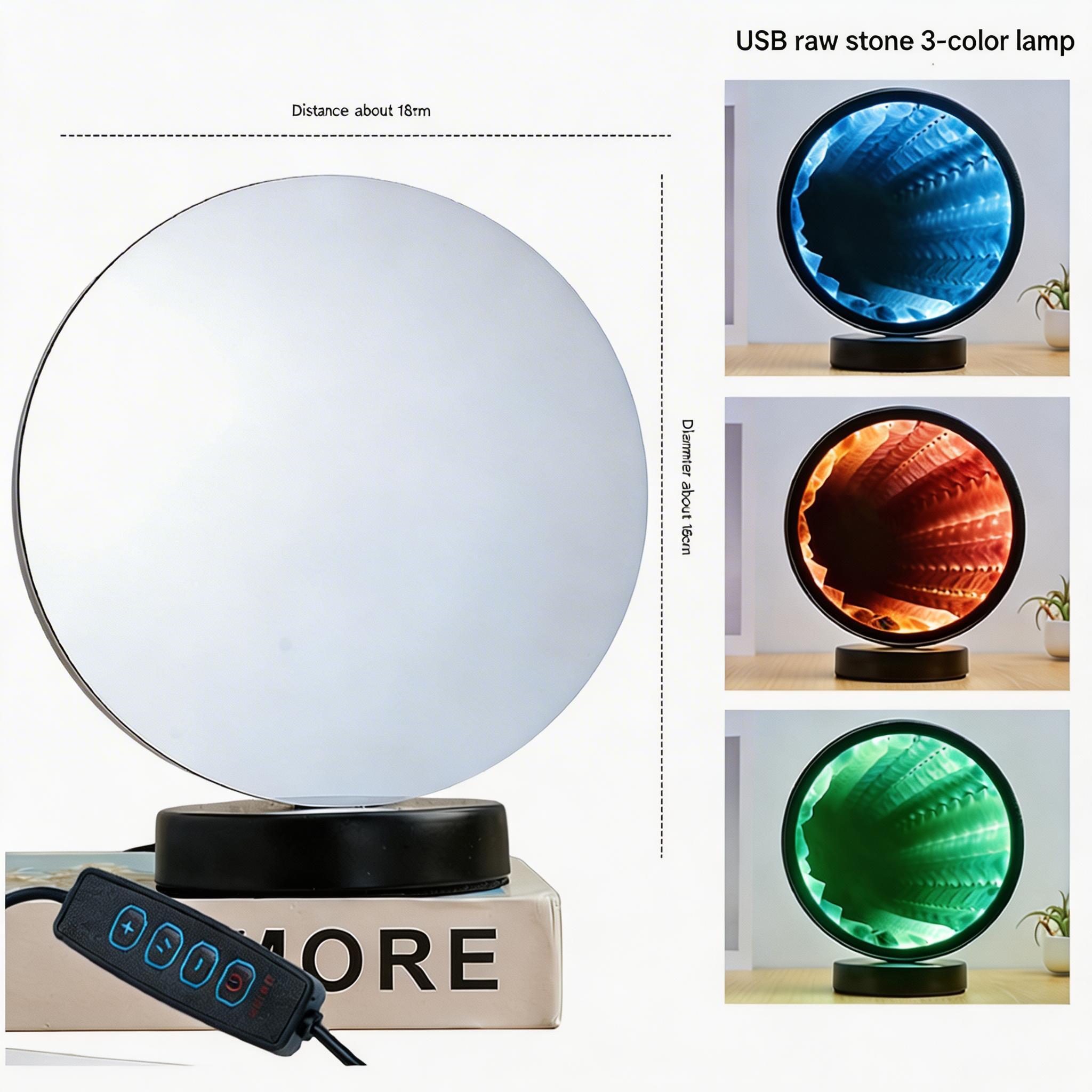 RYS Crystal Abyss Mirror Night Light | 2-in-1 Makeup Mirror & Ambient Lamp
