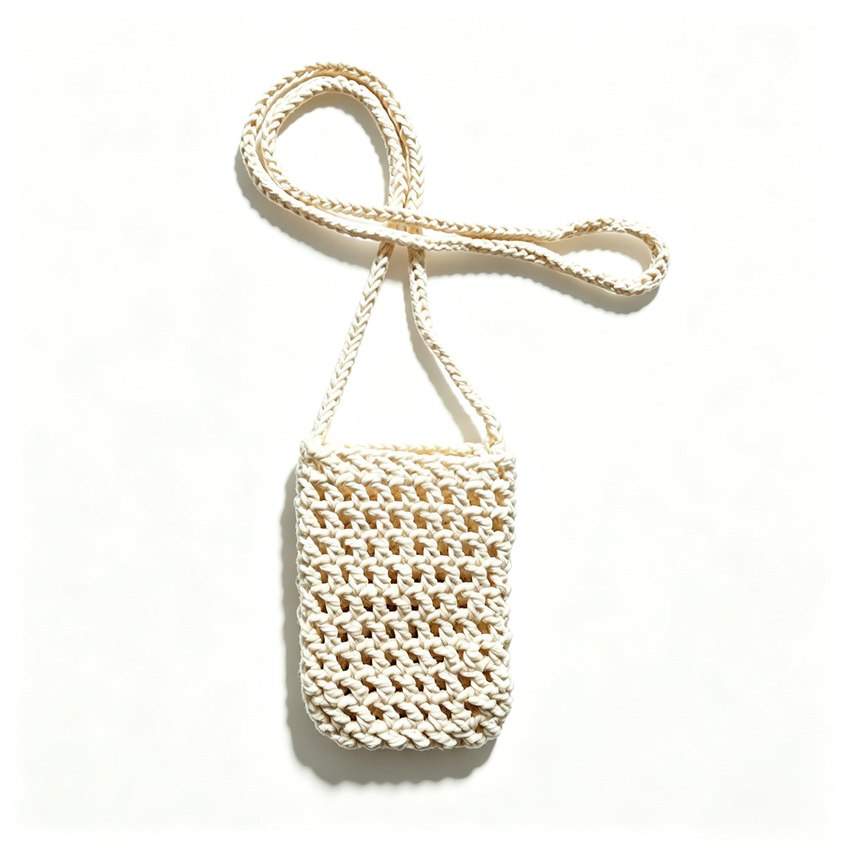 JXG Handwoven Cotton Rope Mini Crossbody Phone Bag