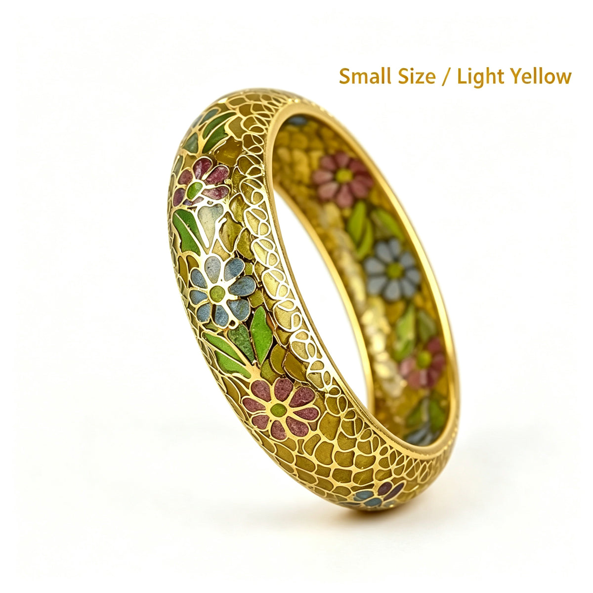 JCJ Vintage Beijing Hollow Cloisonne Bangle, Intricate Handmade Filigree Enamel Collectible Bracelet for Premium Gifting
