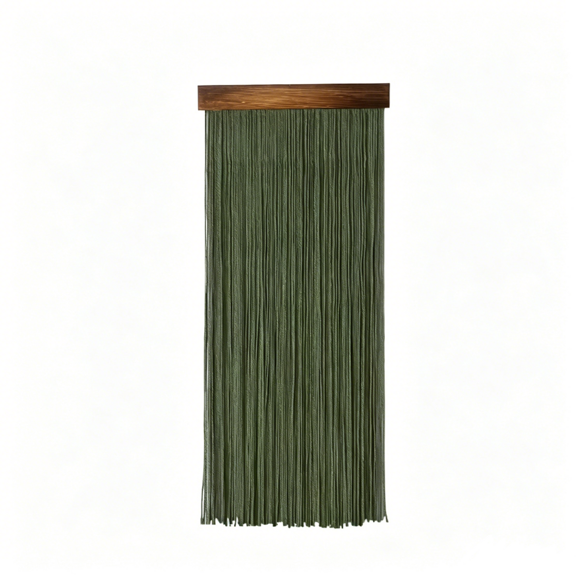 JXG Handwoven Cotton Tassel Wall Hanging Boho Wood Rod Fringe Tapestry Decor