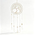 MGY Tree of Life Dreamcatcher Wind Chime, Natural Crystal Stone Boho Wall Hanging Decor