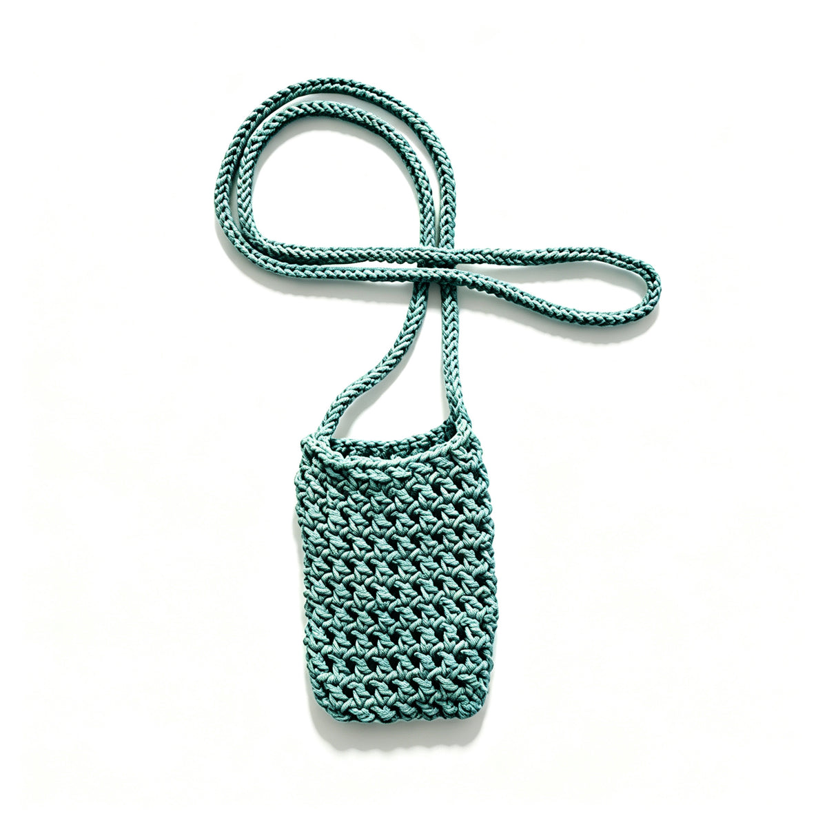 JXG Handwoven Cotton Rope Mini Crossbody Phone Bag