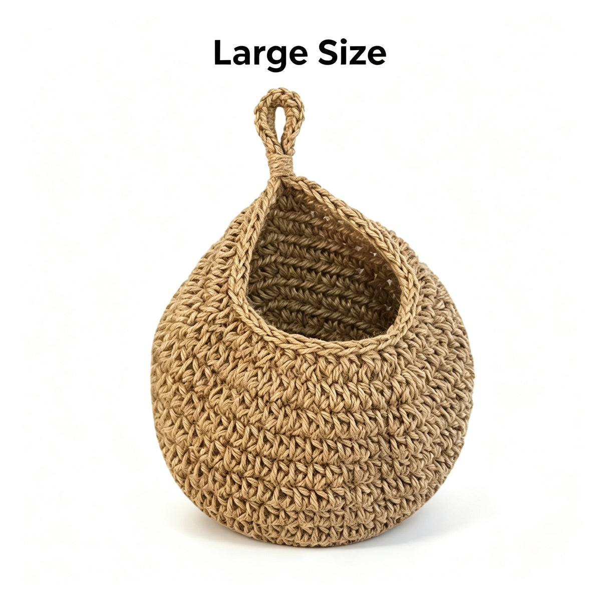 JXG Handwoven Hanging Storage Basket Teardrop Nest Fruit Vegetable Organizer Ins Style Cotton Wall Hanging Net Bag