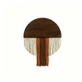 JXG Handwoven Macrame Semi Circle Wood Wall Hanging Boho Cotton Tassel Tapestry