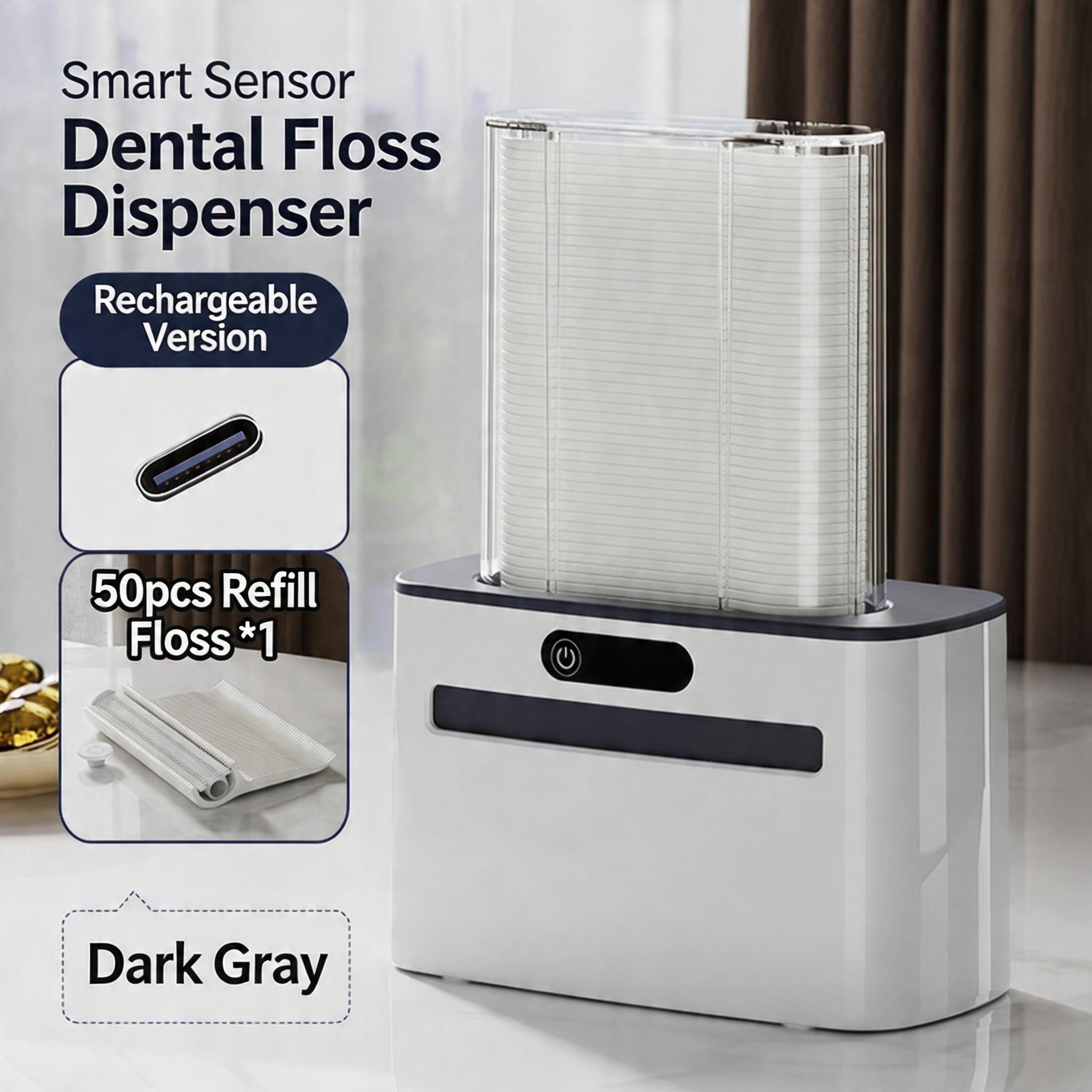 EST Automatic Sensor Dental Floss Dispenser with Refillable Floss Picks
