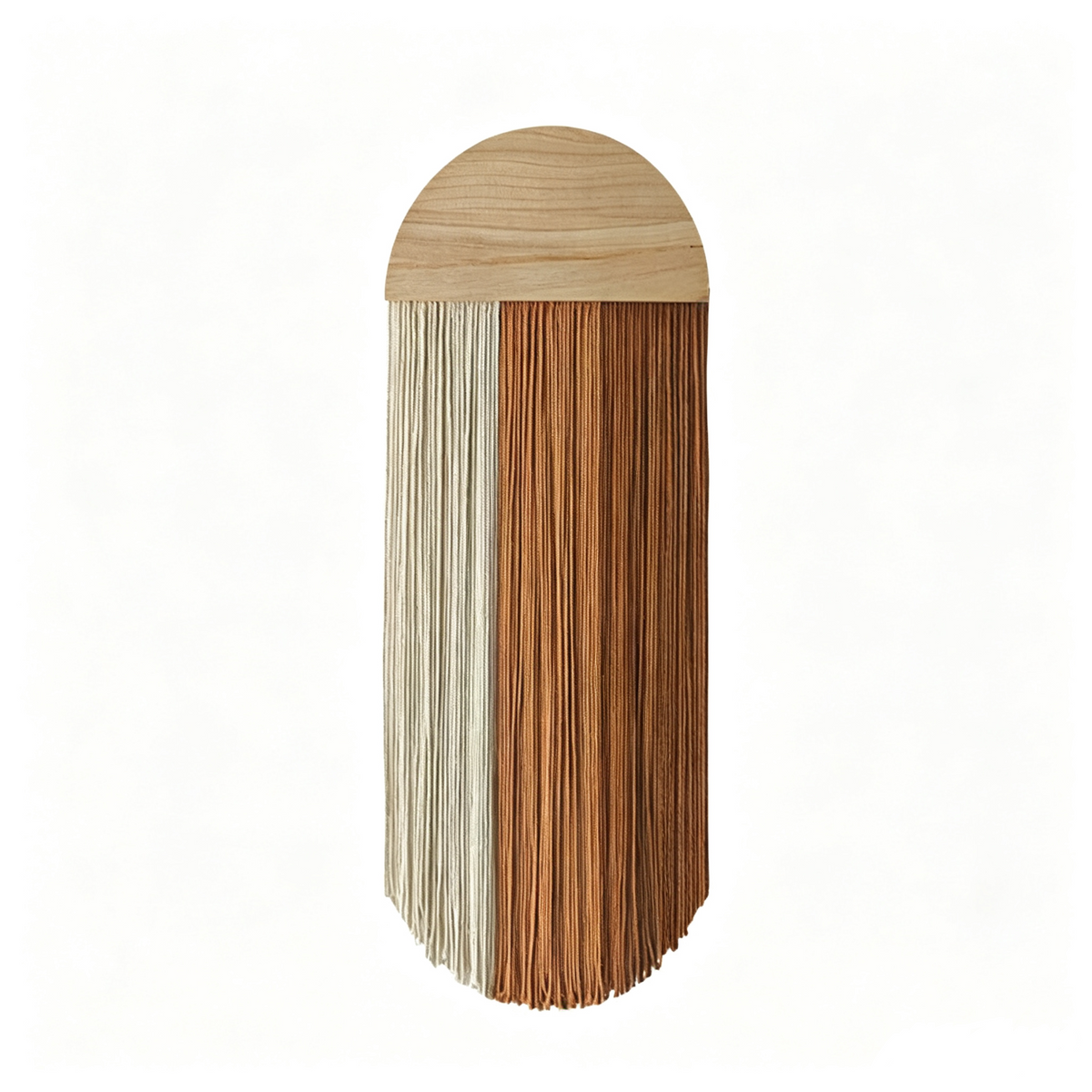 JXG Round Wooden Tassel Wall Hanging Handwoven Macrame Wall Decor for Bedroom Cafe Airbnb