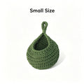 JXG Handwoven Hanging Storage Basket Teardrop Nest Fruit Vegetable Organizer Ins Style Cotton Wall Hanging Net Bag