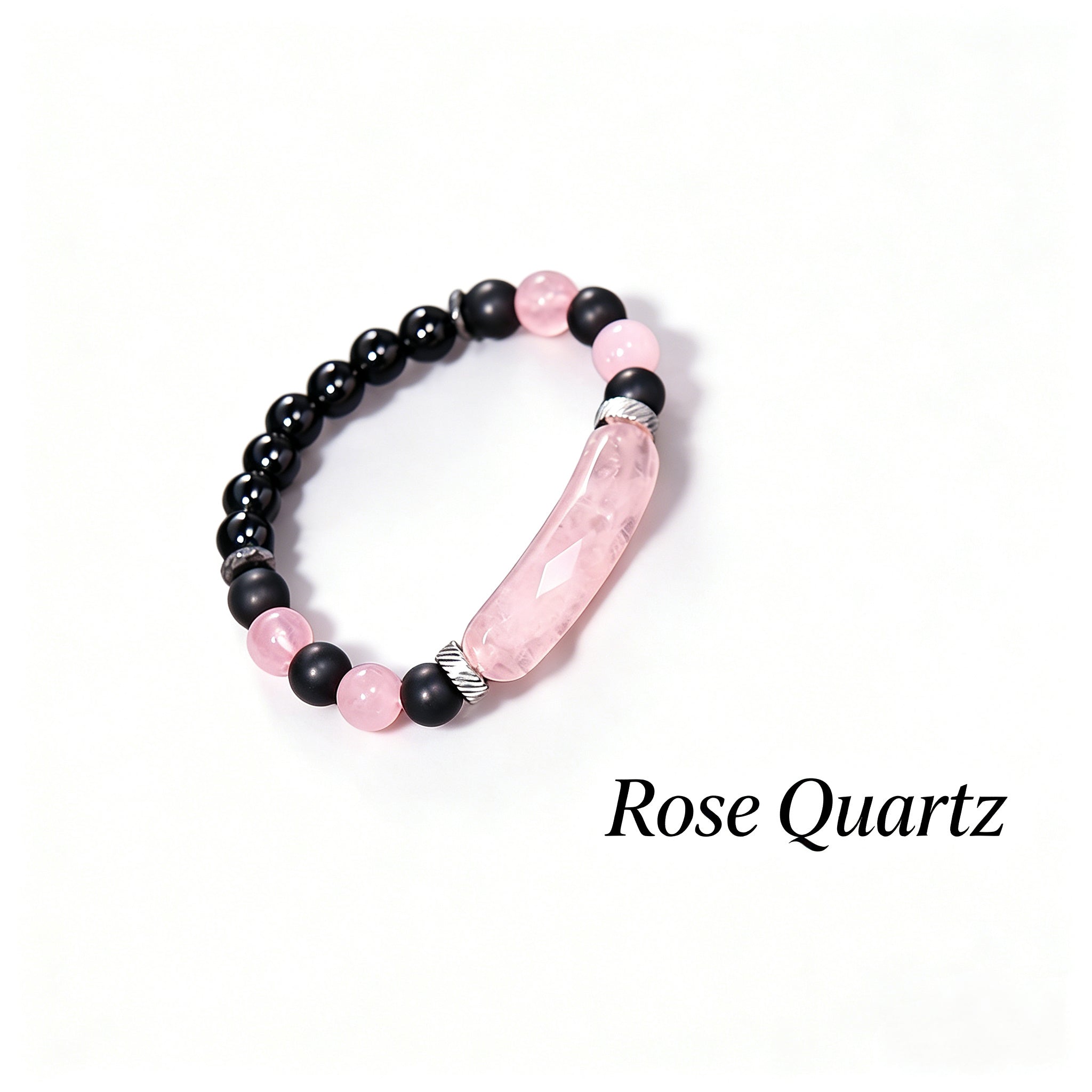 RYS Natural Crystal Beaded Bracelet - Handmade Agate & Tiger Eye Wristband