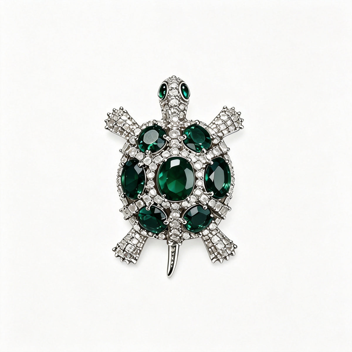 QZY Turtle Animal Brooch Copper Zircon Real Gold Plated Gift Box Packed Lapel Pin