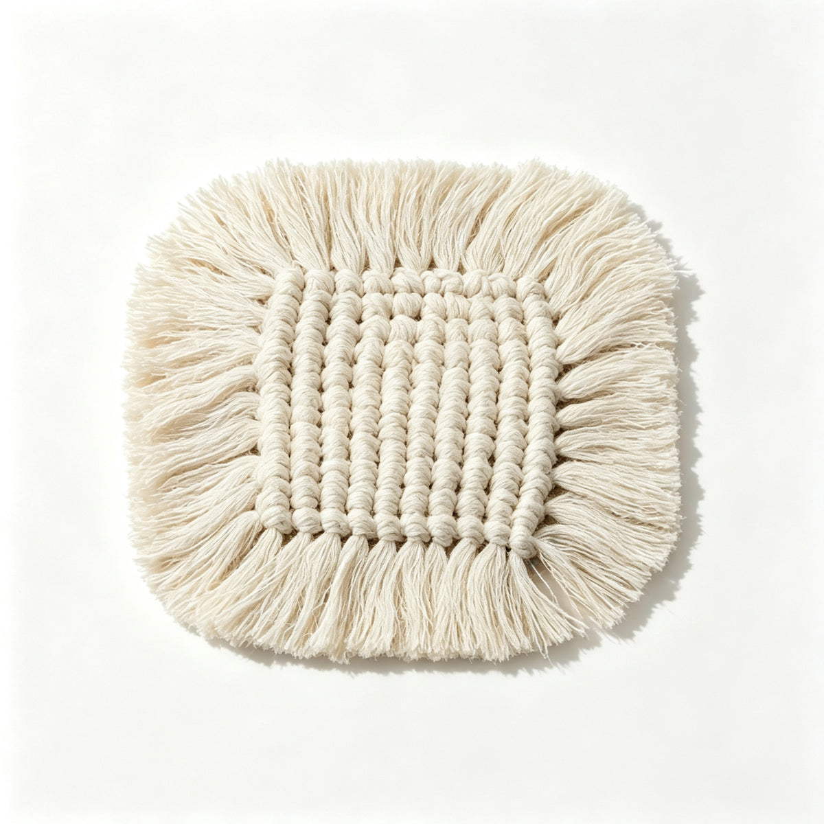 JSE Handwoven Cotton Cord Coasters Boho Absorbent Drink Mats